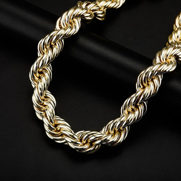 80's 30mm 30 Inch Dookie Rope Stainless Steel Hip Hop Old School Rope Chain Necklace