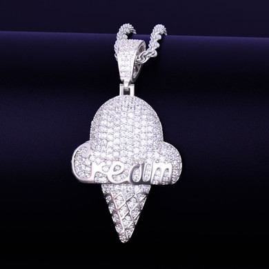 .925 Silver Ice Cream Cone Pendant