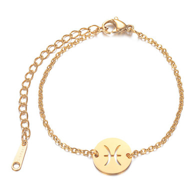 14k Gold Over No Fade Stainless Steel Constellations Zodiac Bracelets