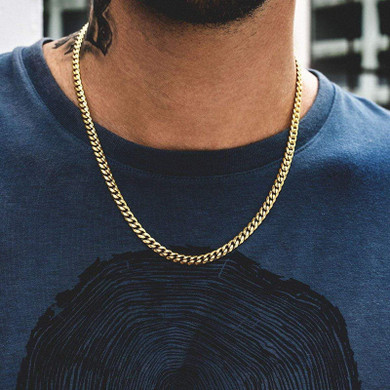 Mens Stainless Steel No Fade Curb Cuban Link Classic Hip Hop Chain Necklaces