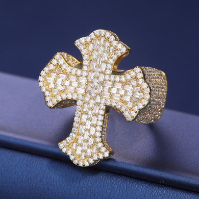 Radiant Faith | 925 Diamond Moissanite Solid Silver Baguette Iced Blinged Out Rings