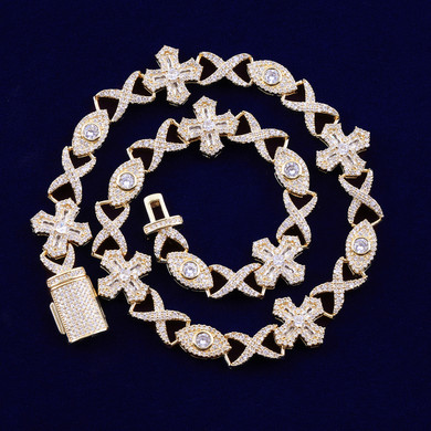 Infinity Eternal | VVS Diamond CZ Cross Hip Hop All Seeing Eye Infinite Bling Chain