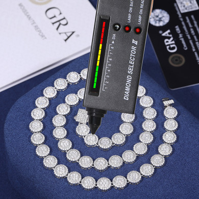 The Diamond Drip | VVS Moissanite Diamond Hip Hop Round 9mm Iced Blinged Out Chain Necklace