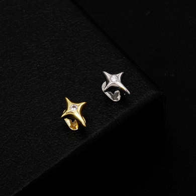 North Star | VVS Diamond CZ Slick Single Tooth Teeth Hip Hop Mouth Grillz