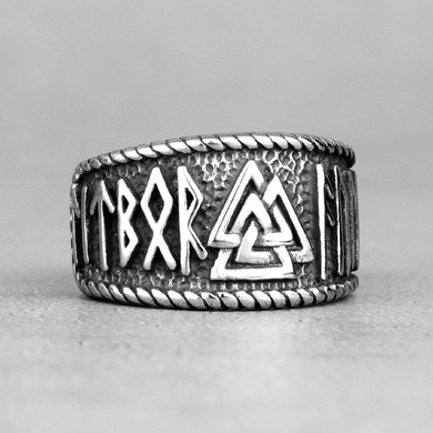 The Myth Of Odin | 316L No Fade Stainless Steel Three Triangle Norse Mythology Unique Ring