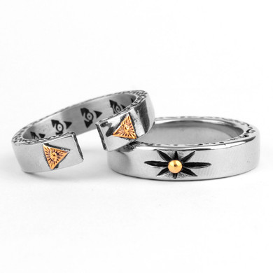 Secret Masonic | 316L Stainless Steel Vintage Freemason Symbolic Rings