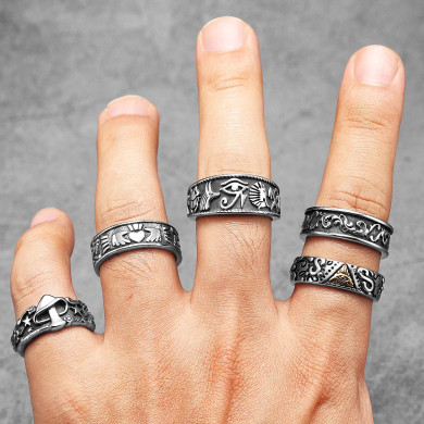 Eye Of Light | 316L No Fade Stainless Steel Masonic Unique Personality Rings