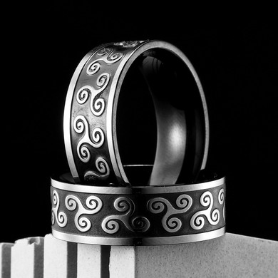 Viking Celtic Knot | Solid Stainless Steel Retro Black Designer Men Rings