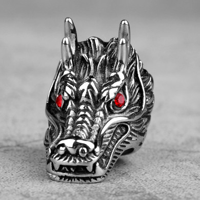 Chinese Dragon | 316L No Fade Stainless Steel Symbolic Cultural Men Rings