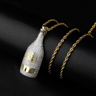 Adorn Yourself With An Adorable Champagne Bottle That Sparkles On The Outside