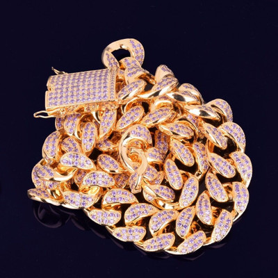 Stay Fresh Regardless with Bling Jewelz 24k Gold Cuban Link  Flooded Ice Chains