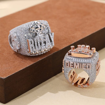 Elevate Your Style with Hood Champ's Custom Made Men's Championship Rings in 925 Sterling Silver and Moissanite
