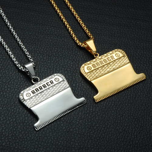 Hip Hop Titanium Stainless Steel Haircut Barber Clippers Chain Pendant