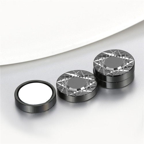 Mens Magnetic No Fade Stainless Steel Circle Designer Magnet No Pierce Earrings