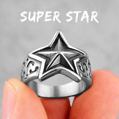 No Fade Stainless Steel A Star Is Born Celebrity Superstar Rings