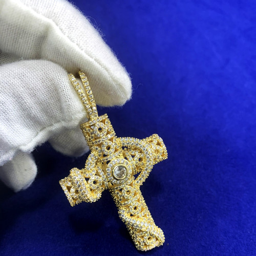 Serpent hip hop cross pendant