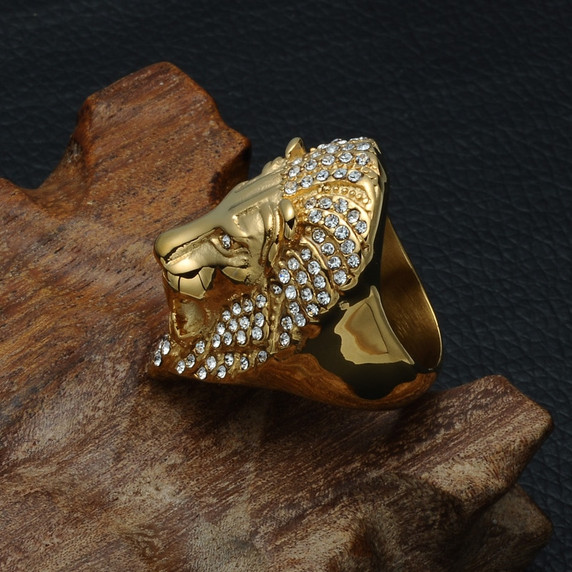 Mens Alpha Male Lion Ring