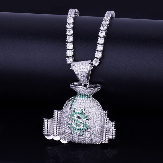 Silver Money Bag Pendant