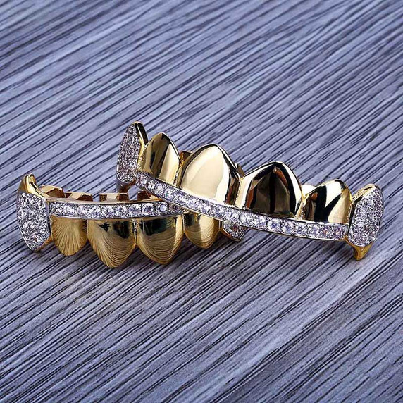 Iced Out Micro Pave Fang Mouth Grillz