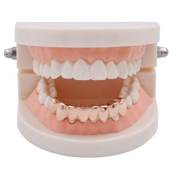 Drip Style Hip Hop 14k Gold Teeth Tooth Mouth Grills Grillz Bottom