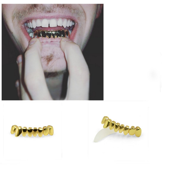 Drip Style Hip Hop 14k Gold Teeth Tooth Mouth Grills Grillz Bottom