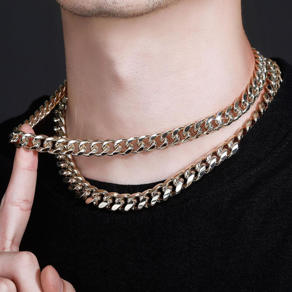 rose gold hip hop chain