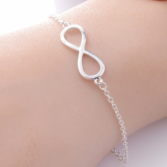 Ladies Life Hope Stainless Steel Chain Infinity Minimalist Bracelets