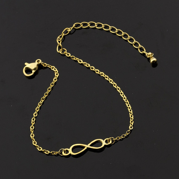 Ladies Life Hope Stainless Steel Chain Infinity Minimalist Bracelets