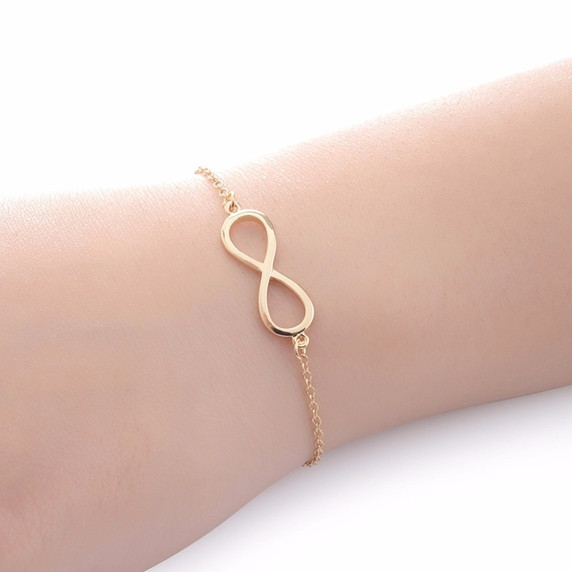 Ladies Life Hope Stainless Steel Chain Infinity Minimalist Bracelets