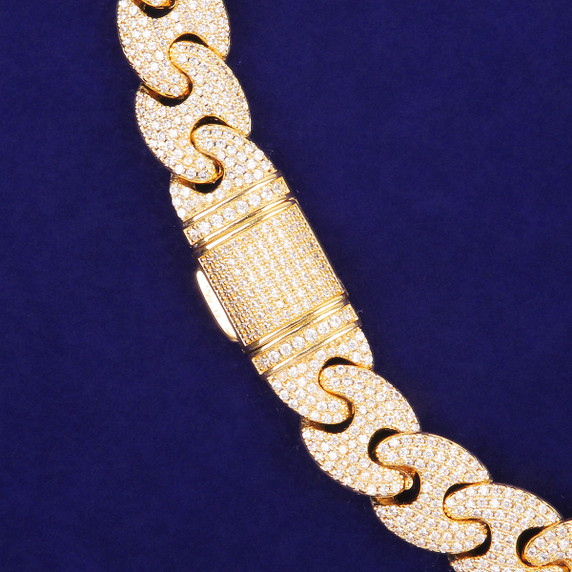 Mens Street Wear Hip Hop 12mm Solid Designer Cut Cuban Link Chain Necklace