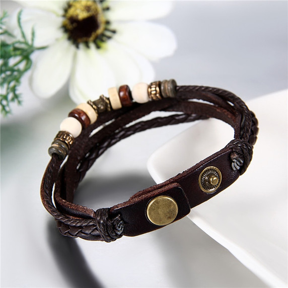 Couples Mens / Women Ying Yang Leather Love Adjustable High Fashion Bracelets