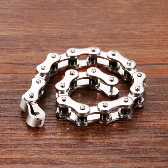 10mm Stainless Steel Wide Heavy Biker Bicycle Motorcycle Bling Chain Bracelets