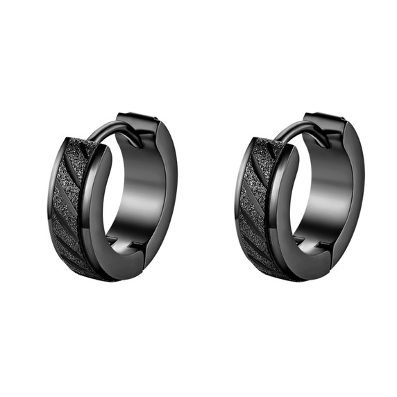 Classic Fashion Round No Fade No Tarnish Stainless Steel Huggie Hoop Bling Earrings