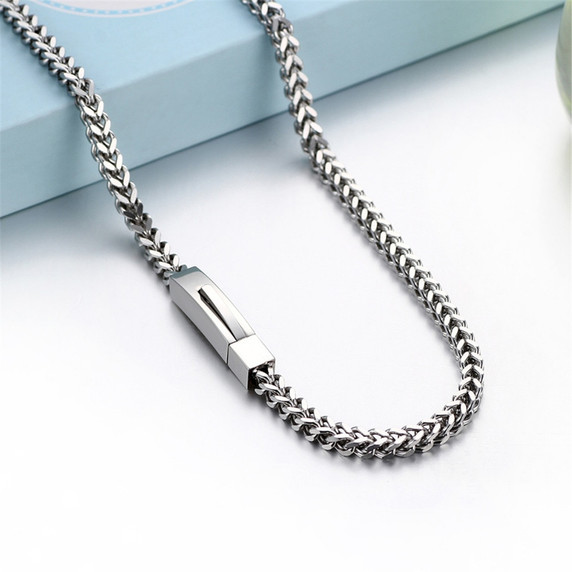 Mens Hip Hip No Fade Stainless Steel Franco Link Street Wear Chain Necklace