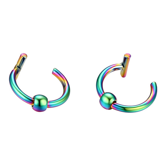 No Fade Stainless Steel 16G Fake Piercing Nose Lips Ear Earrings