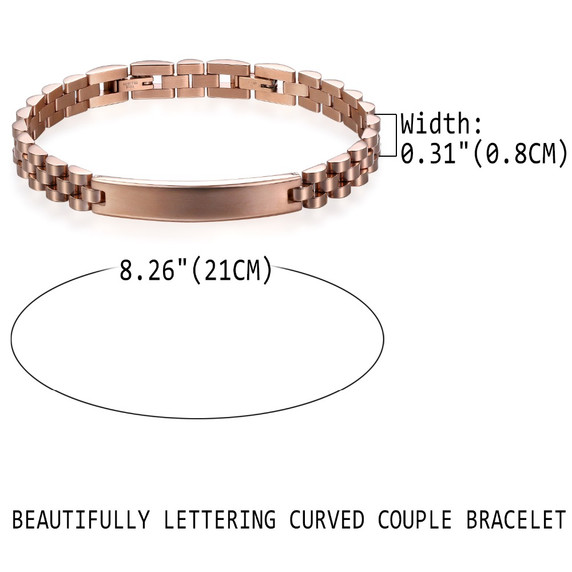High Quality Couples 2 Piece No Fade Stainless Steel Classic Bracelet Jewelry Sets
