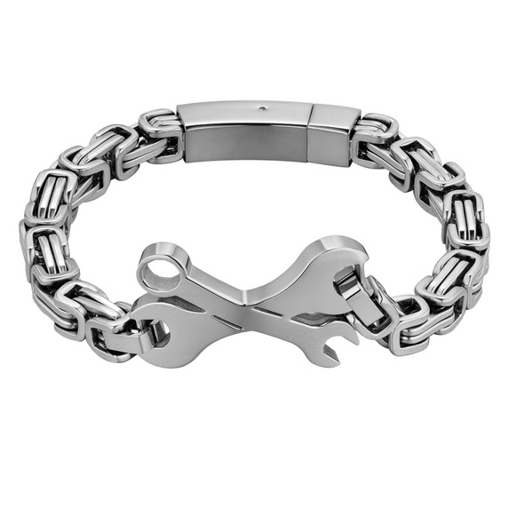 Grease Monkey Wrench No Fade Stainless Steel Stylish Street Wear Bracelets