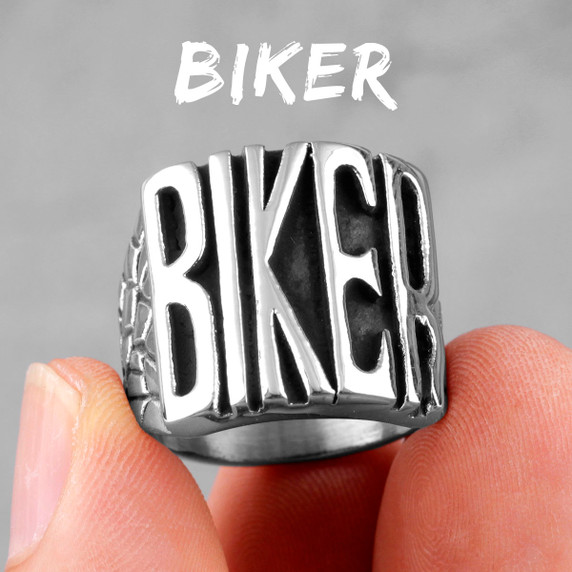 Bold No Fade 13 Biker Silver Stainless Steel Street Wear Motorcycle Club Rings