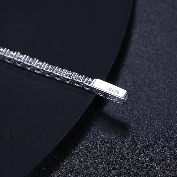 925 Solid Sterling Silver VVS Genuine Diamond Moissanite Stone Iced Bling tennis Bracelets