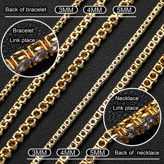 Genuine VVS Diamond Fine Jewelry Tennis Hip Hop Chain Necklaces Bracelets