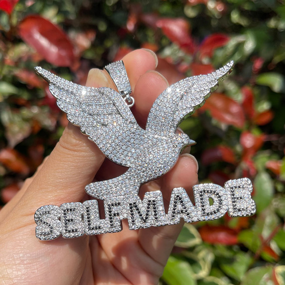 Self Made | Bird Of Expression Flooded Ice Prong Set Hip Hop Pendant