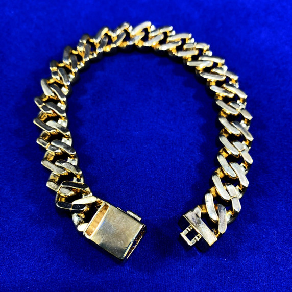 24k Gold Miami Cut Cuban Link 10mm Flooded Ice Hip Hop Bracelets