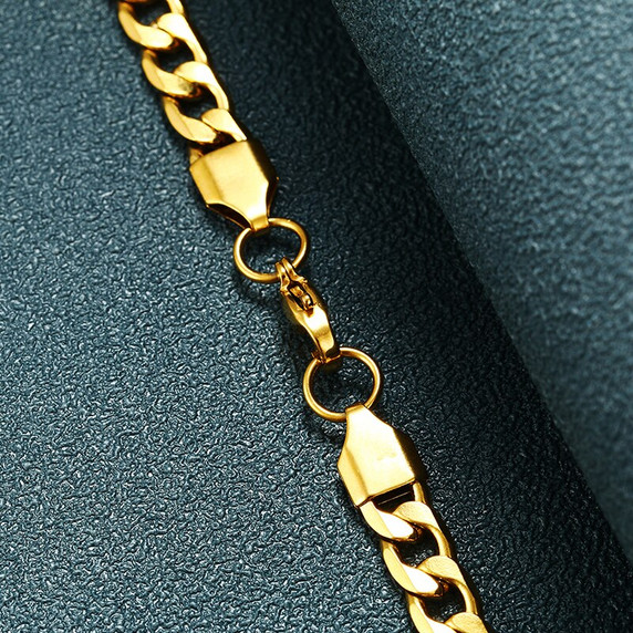 Simple Classic High Fashion 14k Gold 925 Silver Cuban Link Hip Hop Necklaces