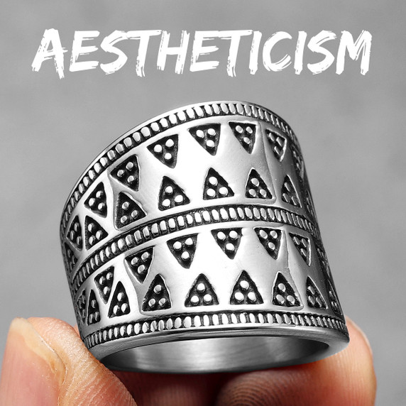 Aestheticism | No Fade Stainless Steel Street Wear Royal Prism Men's Rings