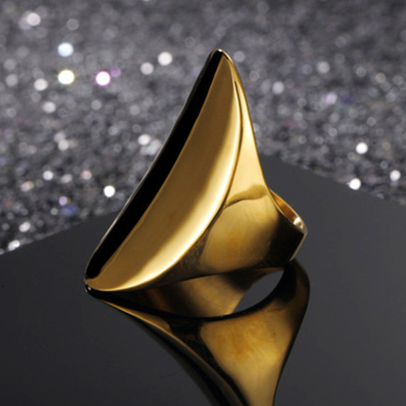 The Golden Aura | Ladies 14k Gold Over No Fade Stainless Steel Cocktail Party Rings