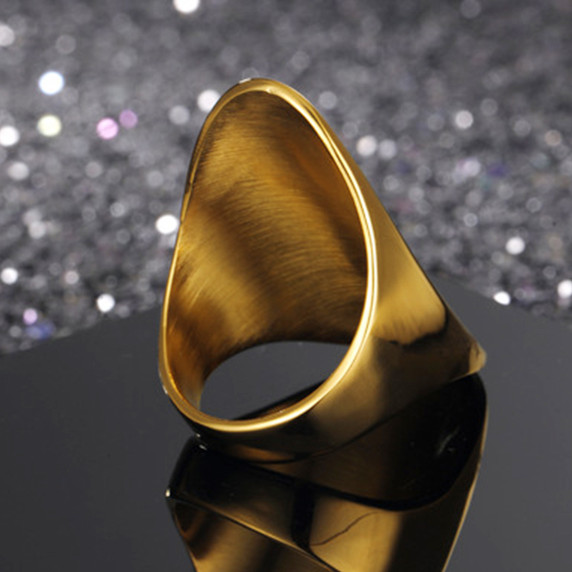 The Golden Aura | Ladies 14k Gold Over No Fade Stainless Steel Cocktail Party Rings