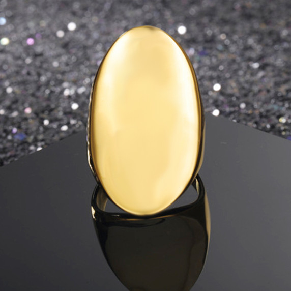 The Golden Aura | Ladies 14k Gold Over No Fade Stainless Steel Cocktail Party Rings
