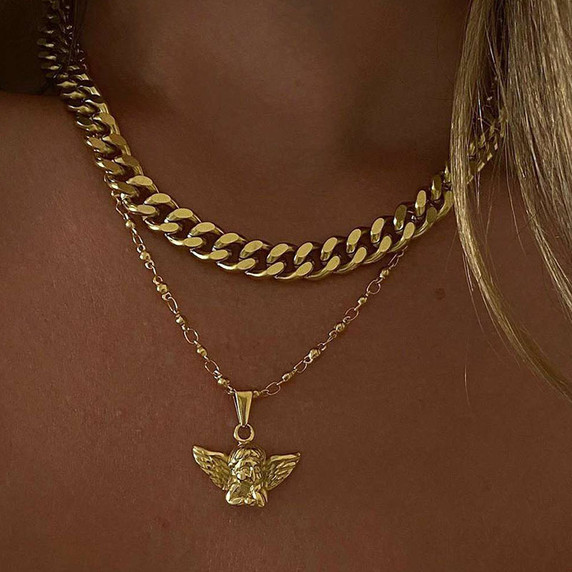 Chunky Cuban Link | 18k Gold No Fade Stainless Steel Link Bracelet and Chain Necklace
