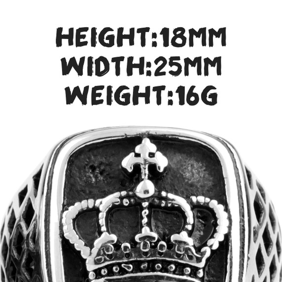 Noble Crown | 316L No Fade Stainless Steel Gold Silver Crown Hip Hop Rings