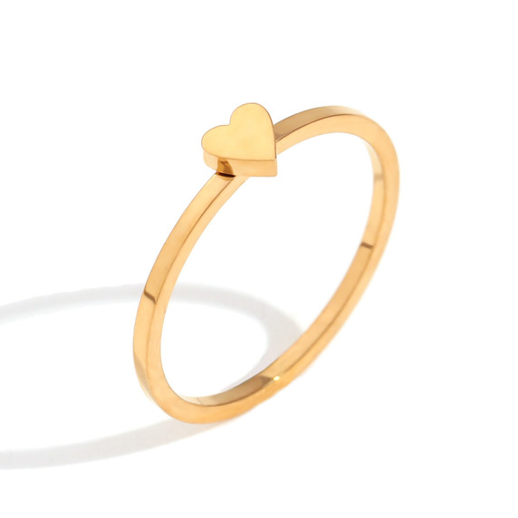Ladies Lovers Friends 18k Gold Waterproof Stainless Steel Twp Piece Puzzle Ring